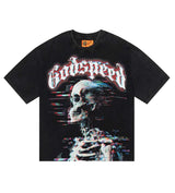 Godspeed Glitchy Tee Black front