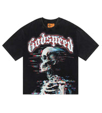 Godspeed Glitchy Tee Black front