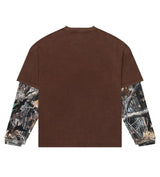 Godspeed Gone Fishing Layered L/S Tee Washed Brown