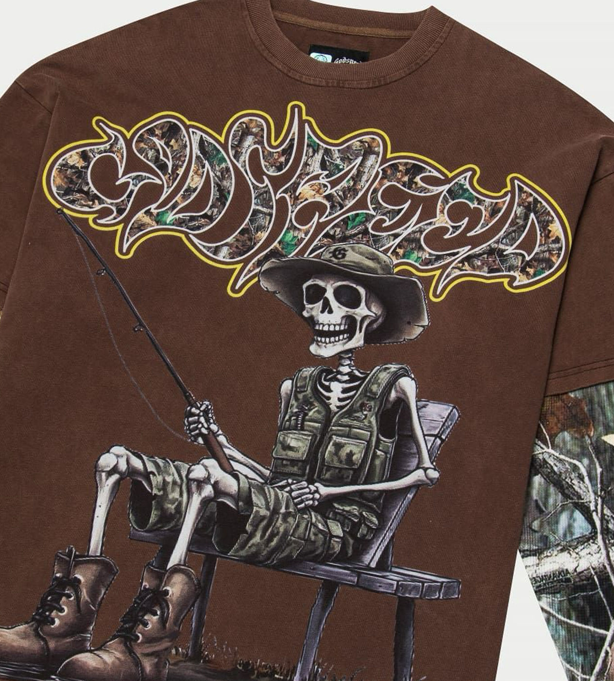 m*o様 GODSPEED GONE FISHING LAYERED T-SHI Godspeed Gone Fishing Layered L/S Tee Washed Brown – Restock AR