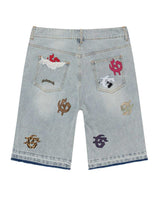 Godspeed Infinity Denim Shorts Multi Color Blue