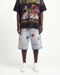 Godspeed Infinity Denim Shorts Multi Color Blue