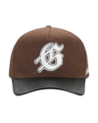 Godspeed Insignia Leather/Suede Hat Chocolate Brown/Black