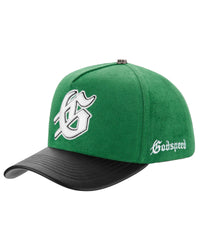 Godspeed Insignia Leather/Suede Hat Green/Black