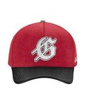 Godspeed Insignia Leather/Suede Hat Red/Black