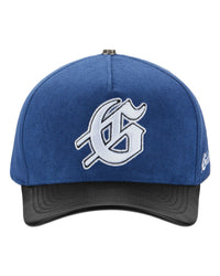 Godspeed Insignia Leather/Suede Hat Royal Blue/Black