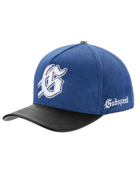 Godspeed Insignia Leather/Suede Hat Royal Blue/Black