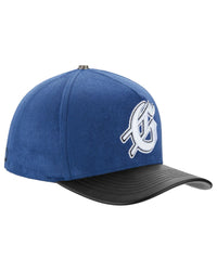 Godspeed Insignia Leather/Suede Hat Royal Blue/Black