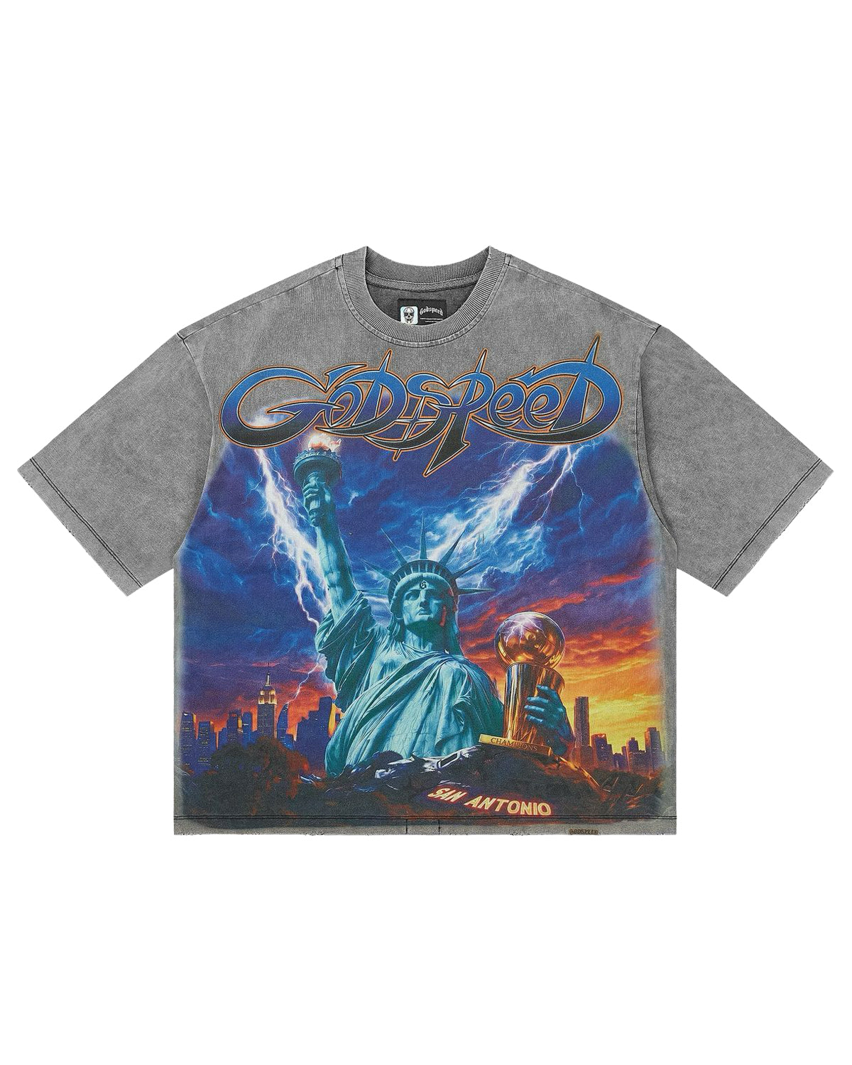 Godspeed Liberty Reigns Tee Grey Wash