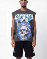 Godspeed Liberty Tears Sleeveless Tee Grey