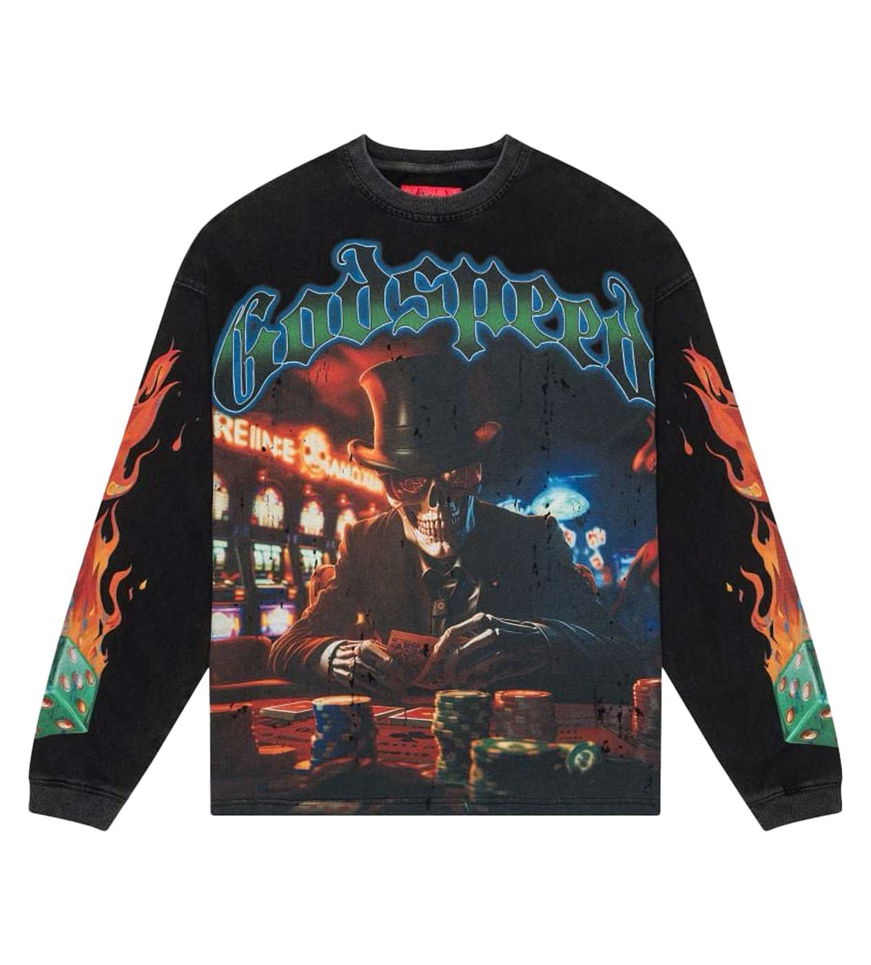 Godspeed Life's A Gamble L/S Tee Black