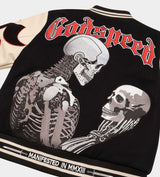 Godspeed Mankind Vs AI Varsity Jacket Black/Cream