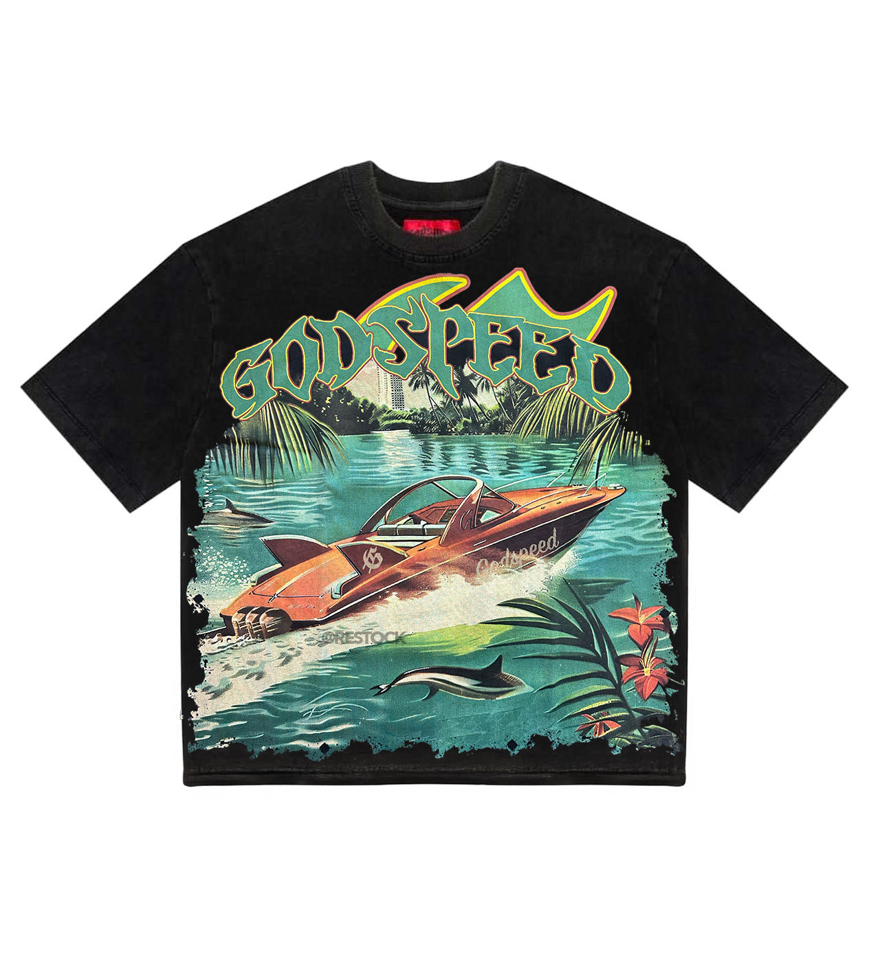 Godspeed Miami Boat Tee Black *Miami Exclusive*