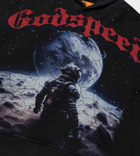 Godspeed No Looking Back Hoodie Black/Red detailed front view