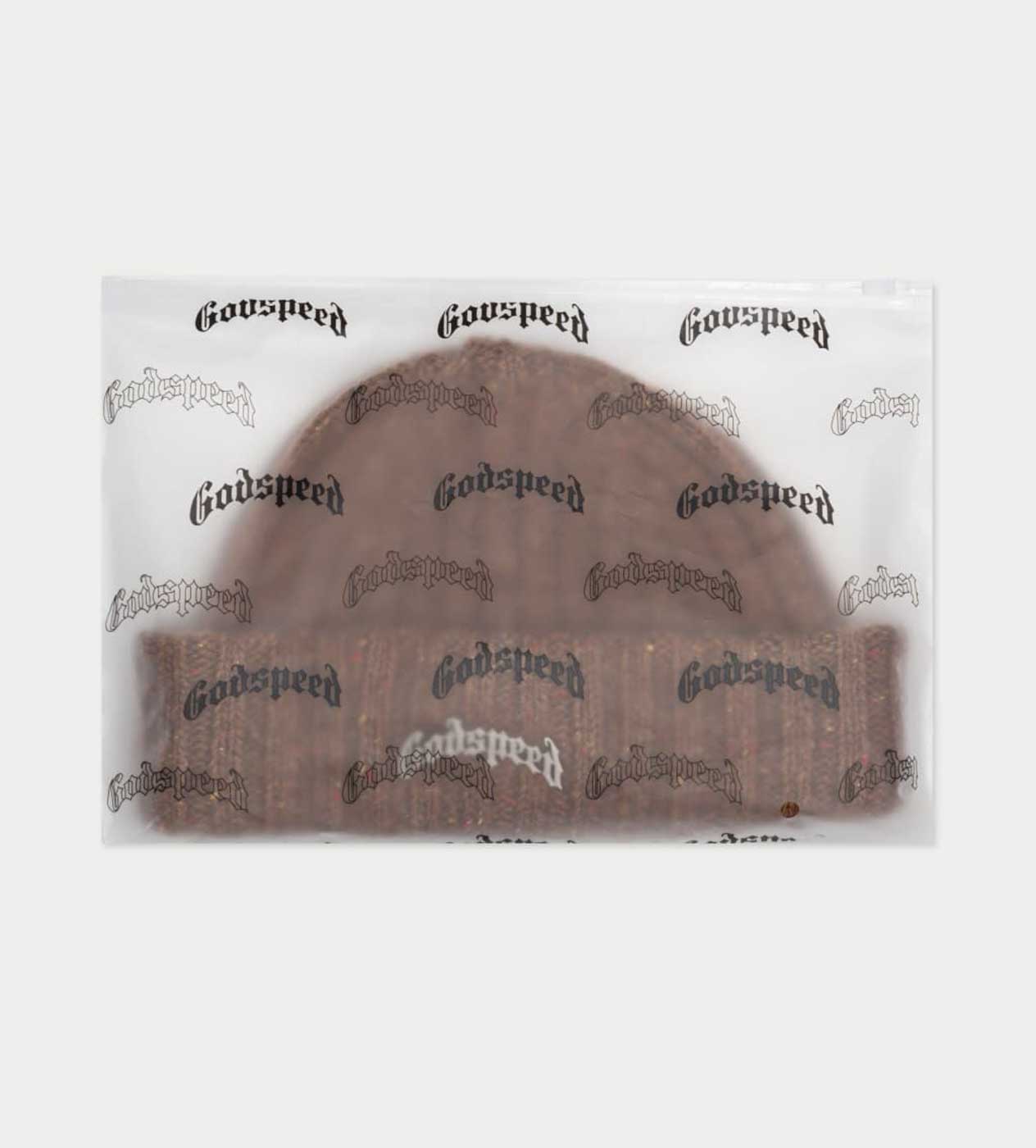 Godspeed OG Logo Emblem Beanie Brown Speckle