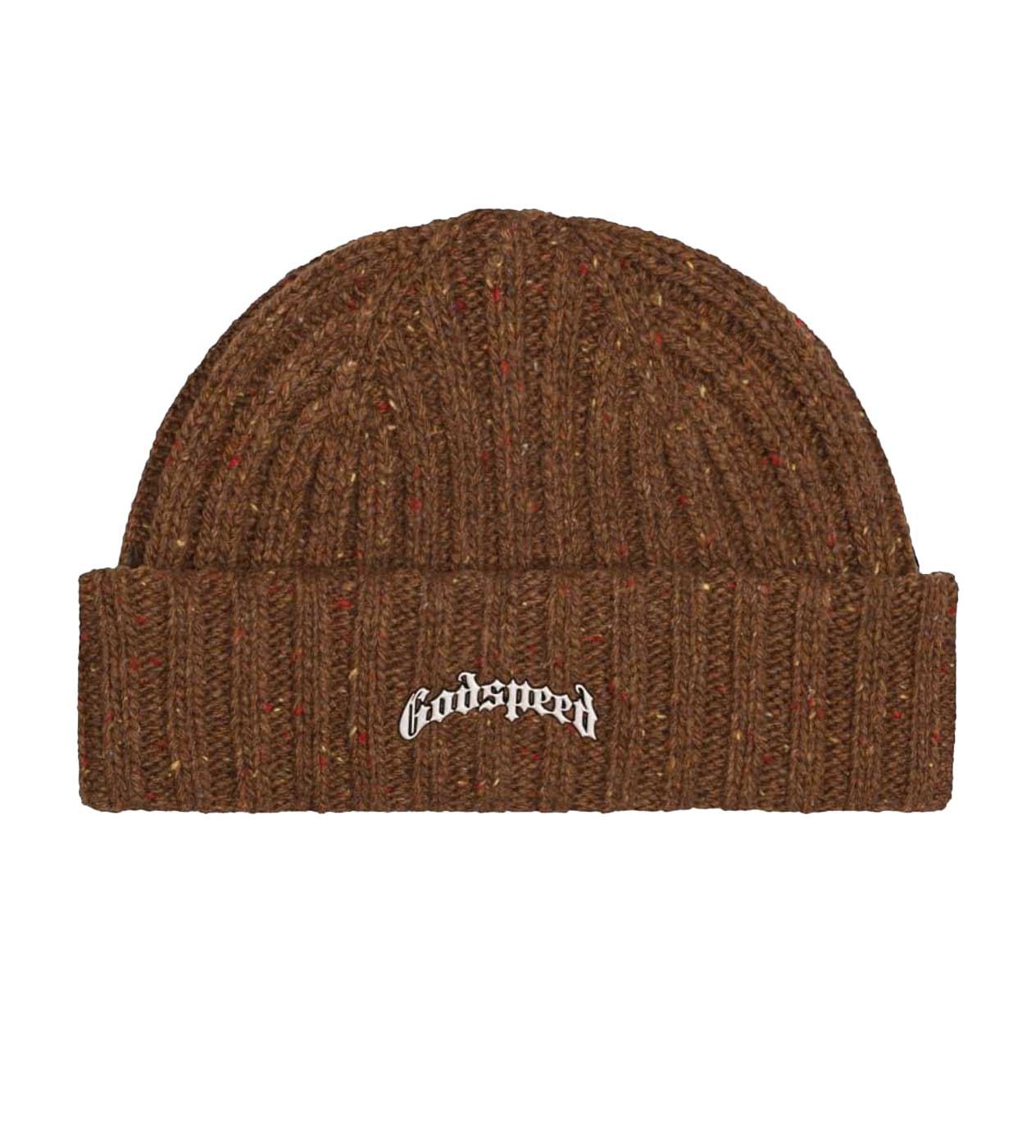 Godspeed OG Logo Emblem Beanie Brown Speckle