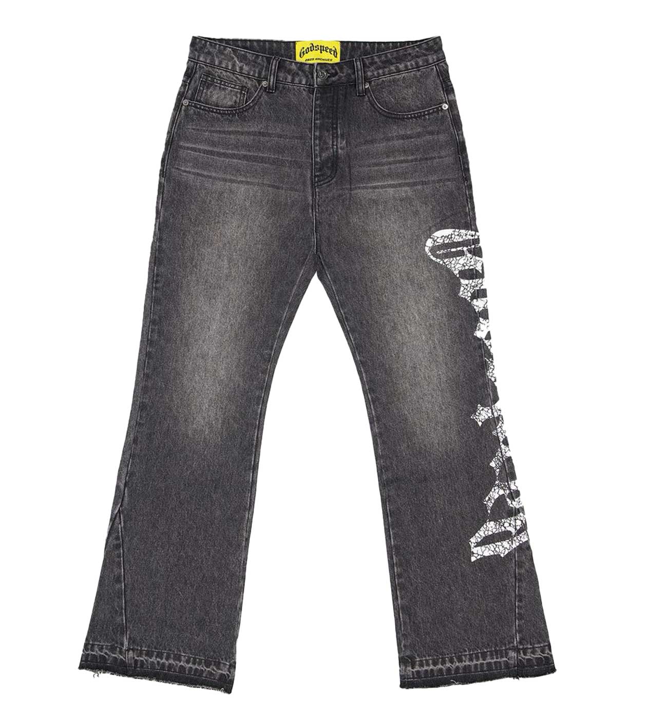 Godspeed OG Logo Flared Denim Grey Wash