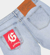 Godspeed OG Logo Flared Denim Printed Blue