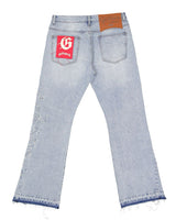 Godspeed OG Logo Flared Denim Stitched Blue