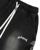 Godspeed OG Logo Noir Studded 3QTR Shorts Black