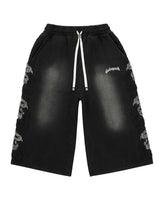 Godspeed OG Logo Noir Studded 3QTR Shorts Black