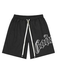Godspeed OG Logo Nylon Shorts Black/White