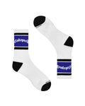 Godspeed OG Logo Striped Socks White/Blue