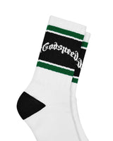 Godspeed OG Logo Striped Socks White/Green