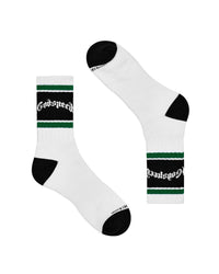 Godspeed OG Logo Striped Socks White/Green