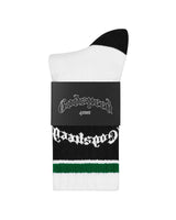 Godspeed OG Logo Striped Socks White/Green