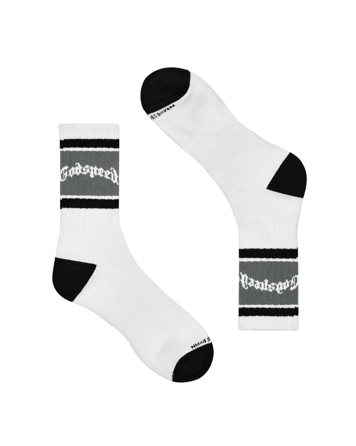 Godspeed OG Logo Striped Socks White/Grey