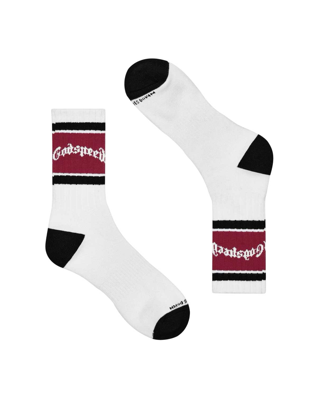 Godspeed OG Logo Striped Socks White/Red