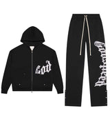 Godspeed OG Logo Sweatsuit V2 Black/Silver Satin