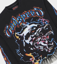 Godspeed Off The Leash L/S Tee Washed Black