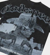 Godspeed Once Upon A Time Tee Washed Black back view detailed