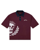 Godspeed Oversized Victor Crest Polo Burgundy/Navy