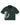 Godspeed Oversized Victor Crest Polo green and navy, piqué polo with a navy collar and white skull-and-laurel crest, front view