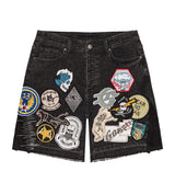 Godspeed Patchwork Denim Shorts V2 Black
