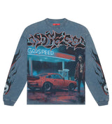 Godspeed Pitstop L/S Tee True Blue