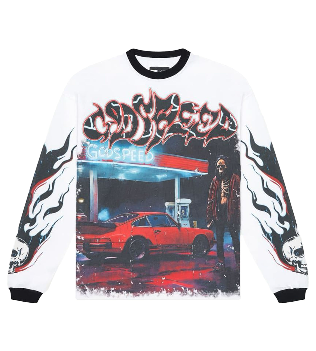 Godspeed Pitstop L/S Tee White