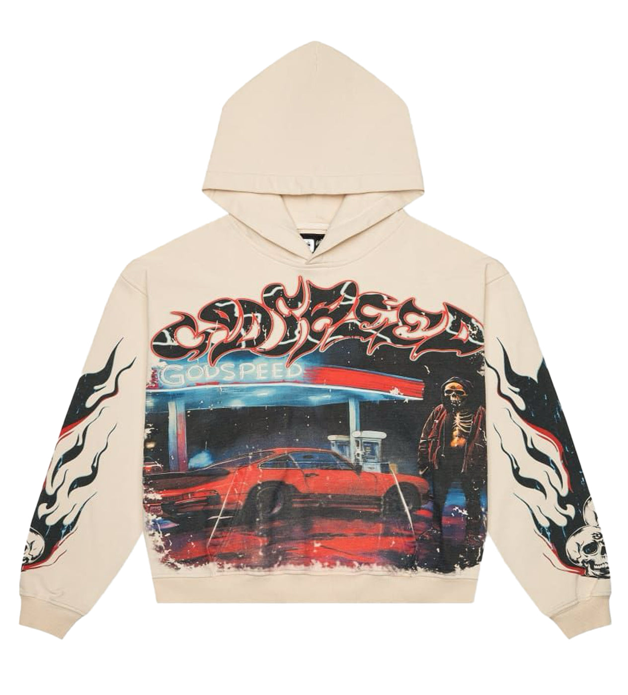 Godspeed Pitstop Hoodie Washed Bone