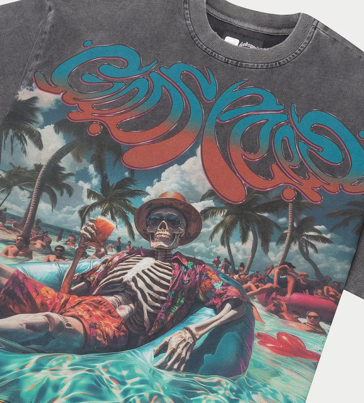 Godspeed Pool Party Tee Washed Grey