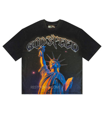 Godspeed Purple City Tee Black