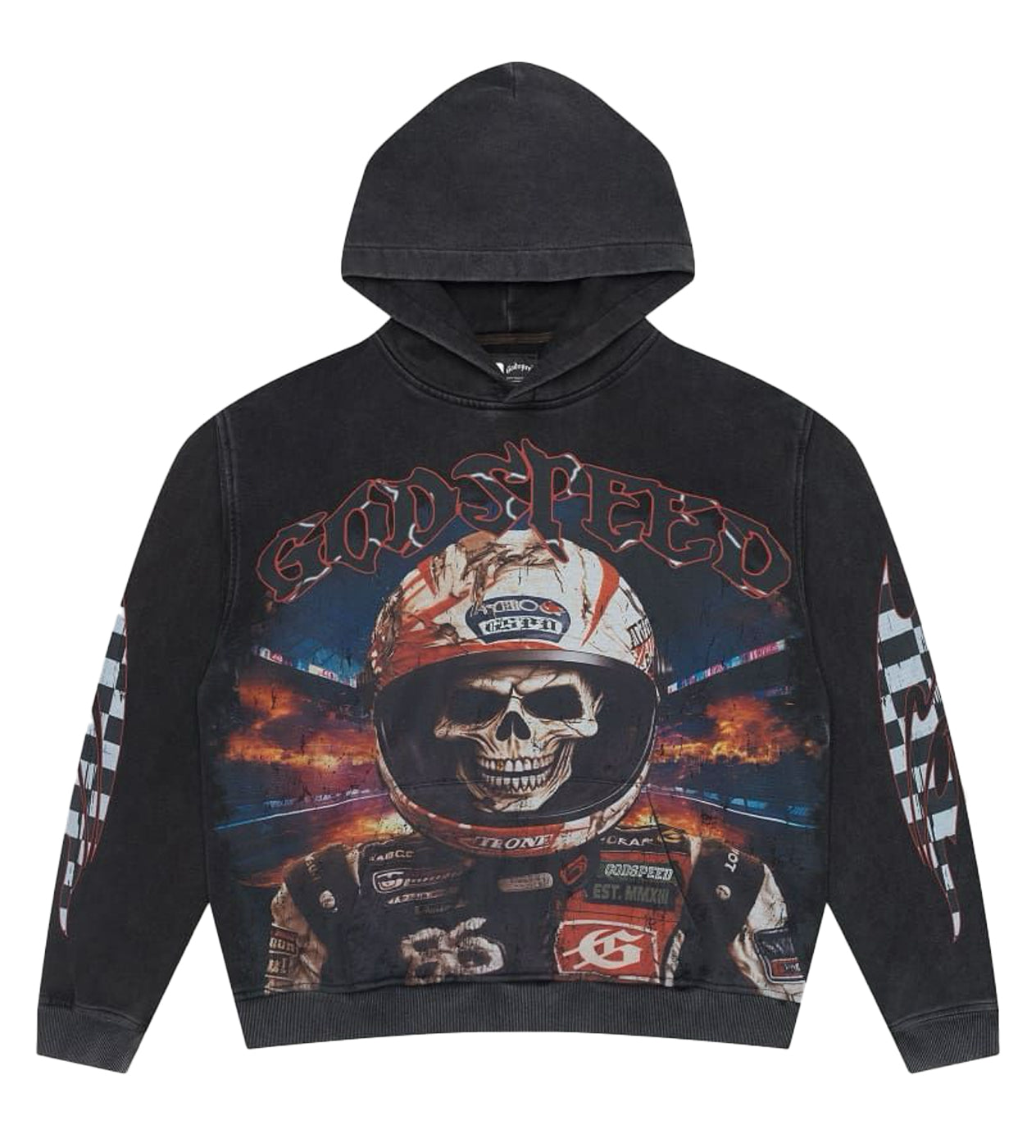 Godspeed Racer Goldie Hoodie Washed Black