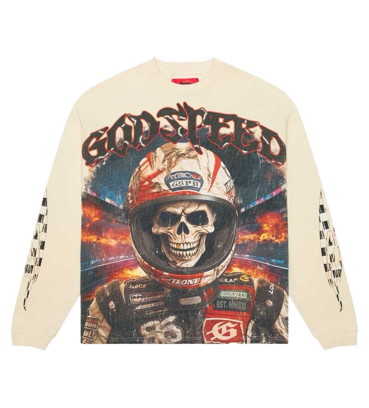 Godspeed Racer Goldie L/S Tee Bone