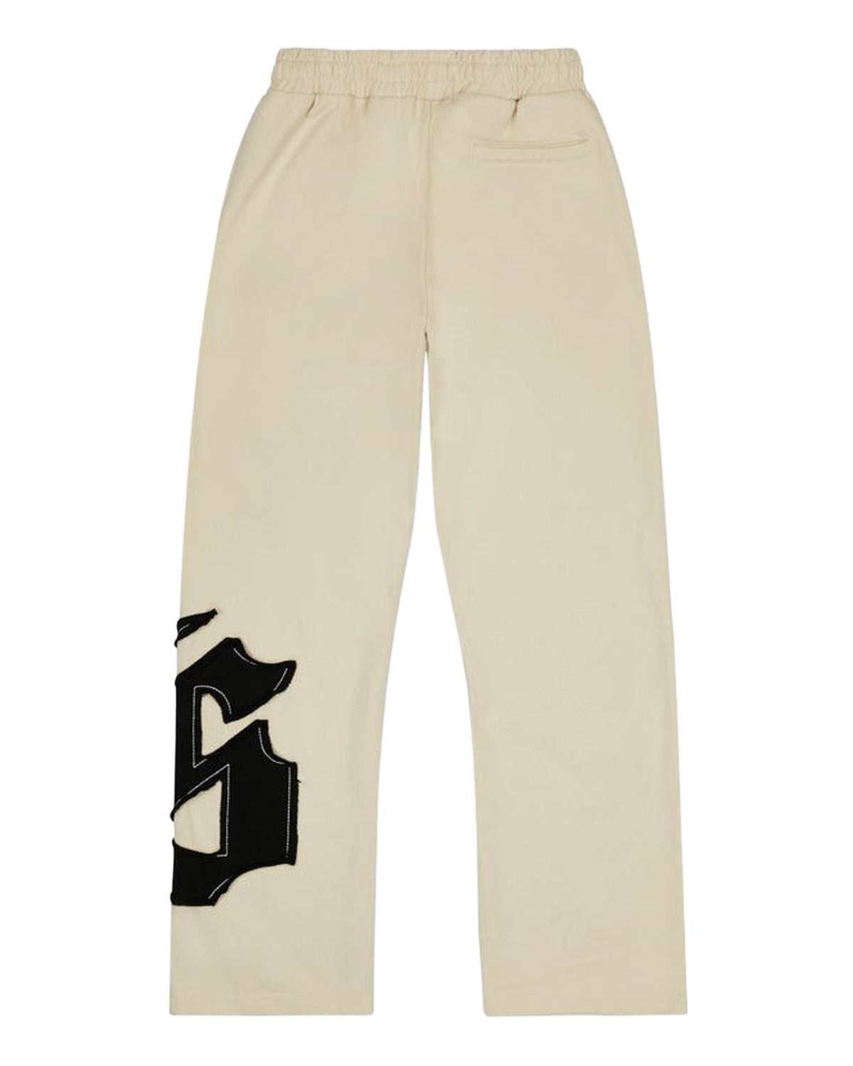 Godspeed Raw Import Sweatsuit bone/black, sweatpants back view with black graphic on the leg