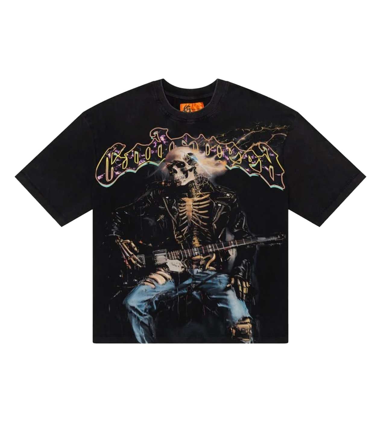 Godspeed Rock Dreams Tee Black Wash front view