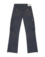 Godspeed Rockstar Flare Cargo Denim Raw Blue