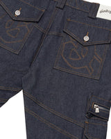 Godspeed Rockstar Flare Cargo Denim Raw Blue