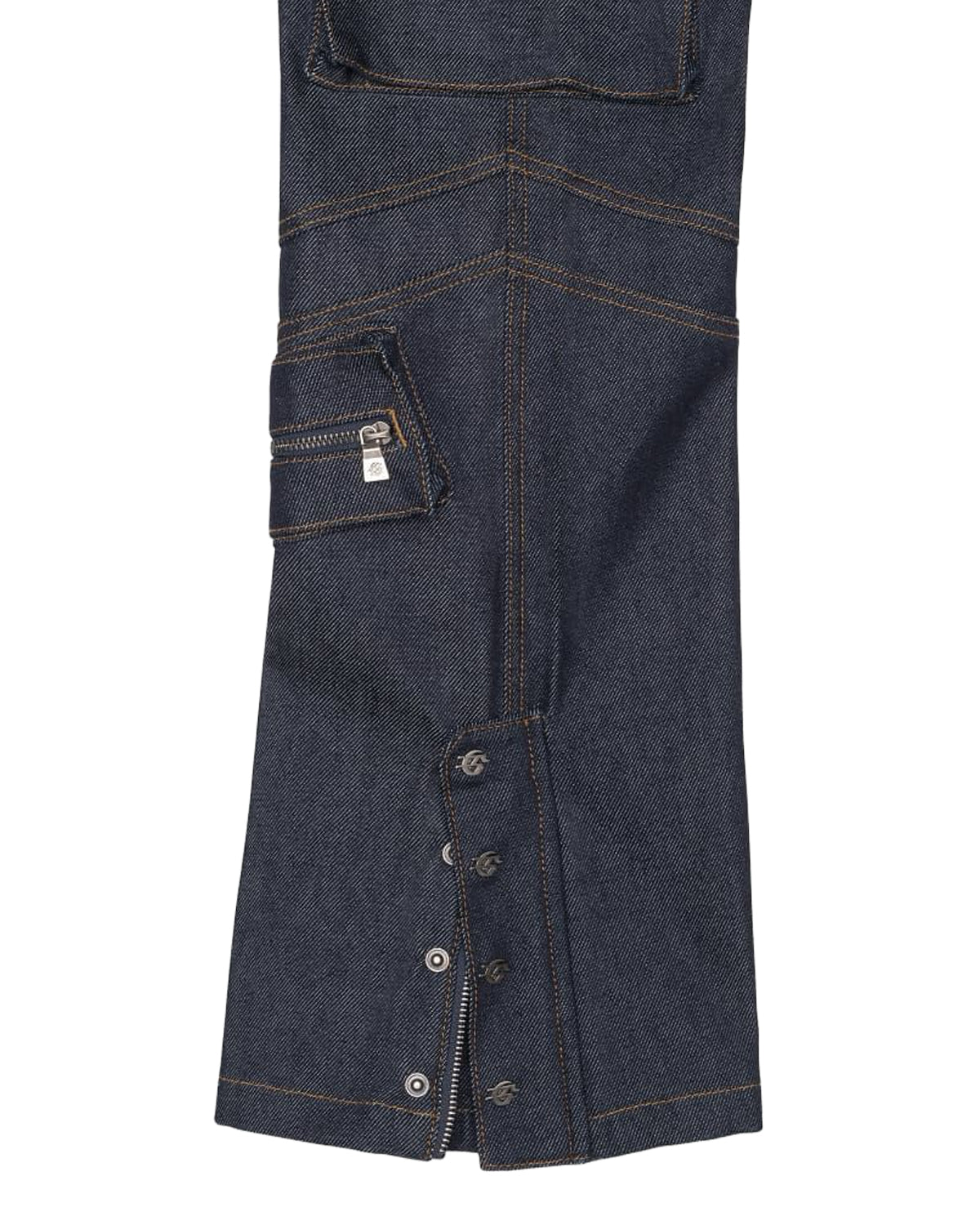 Godspeed Rockstar Flare Cargo Denim Raw Blue